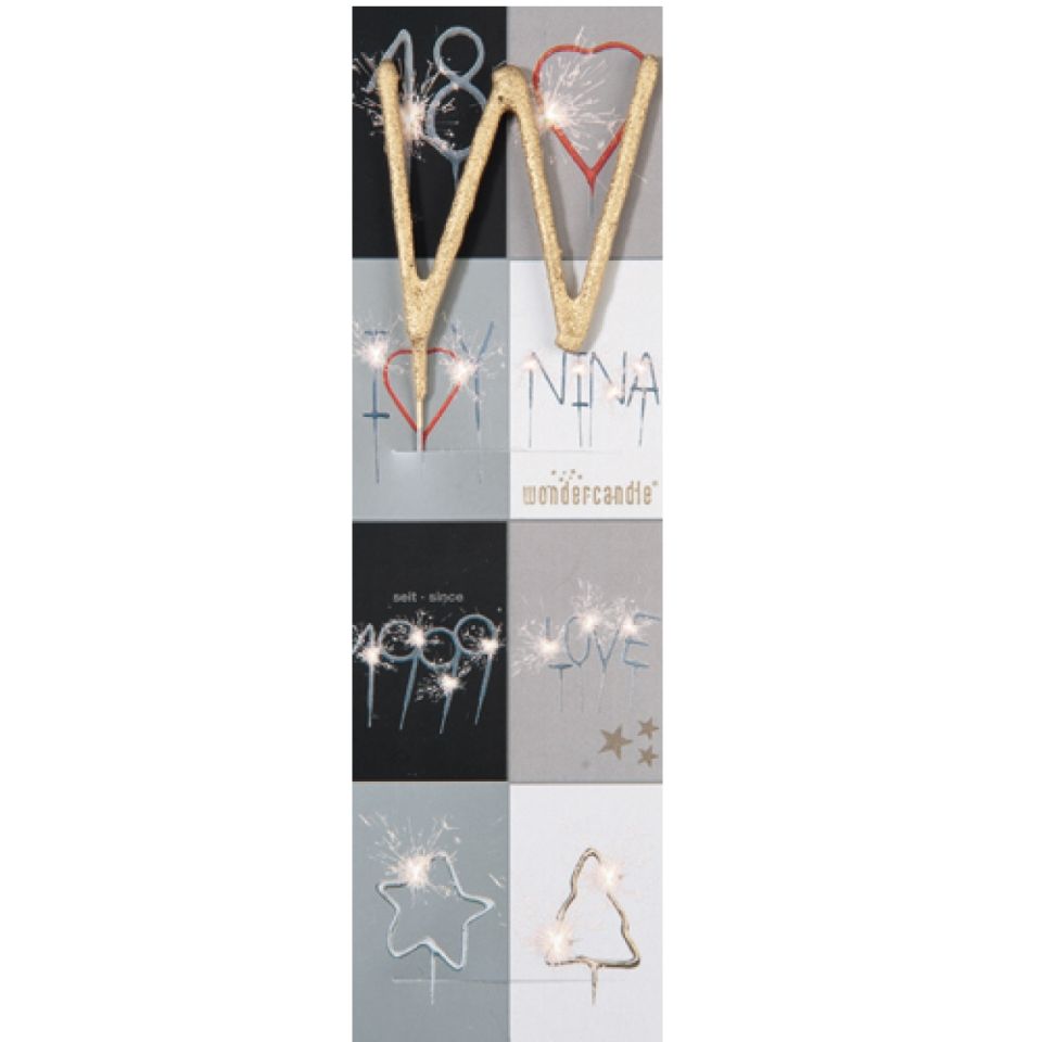 cake sparkler w gold 18 cm