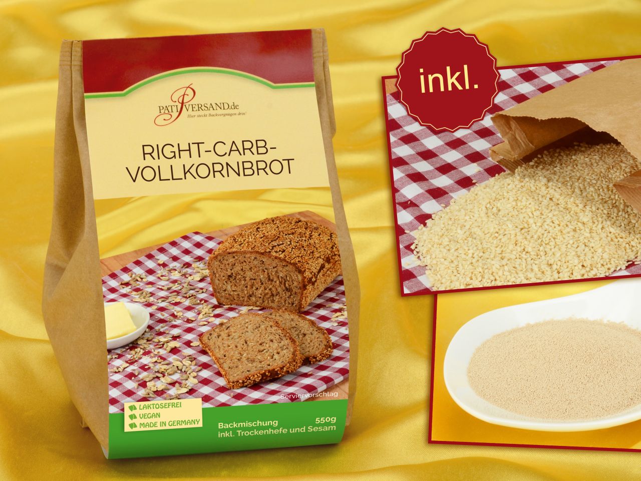 backmischung right carb vollkornbrot 550g