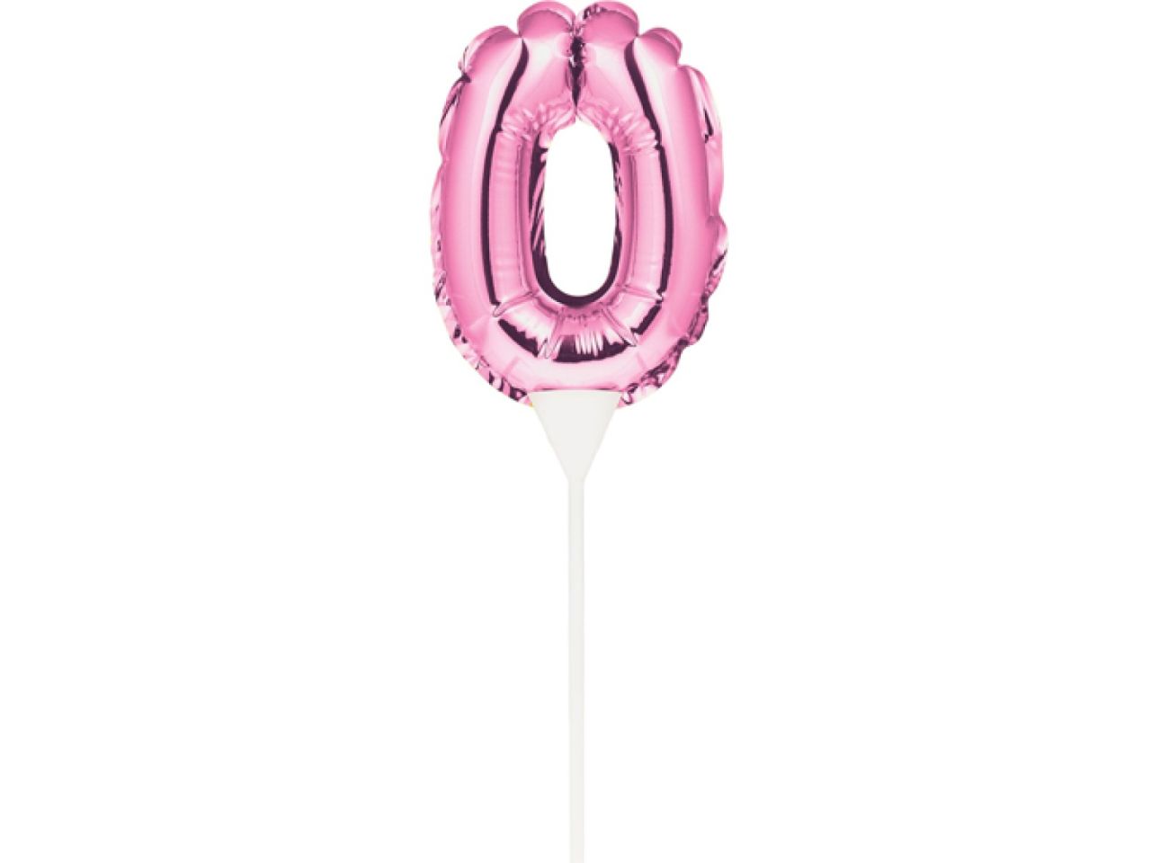 ballon topper zahl 0 pink 13 cm
