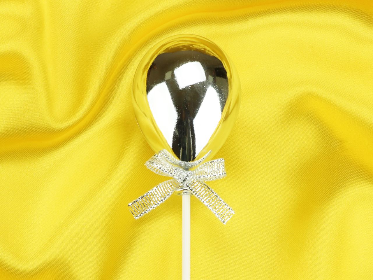 cake topper ballon silber 3d