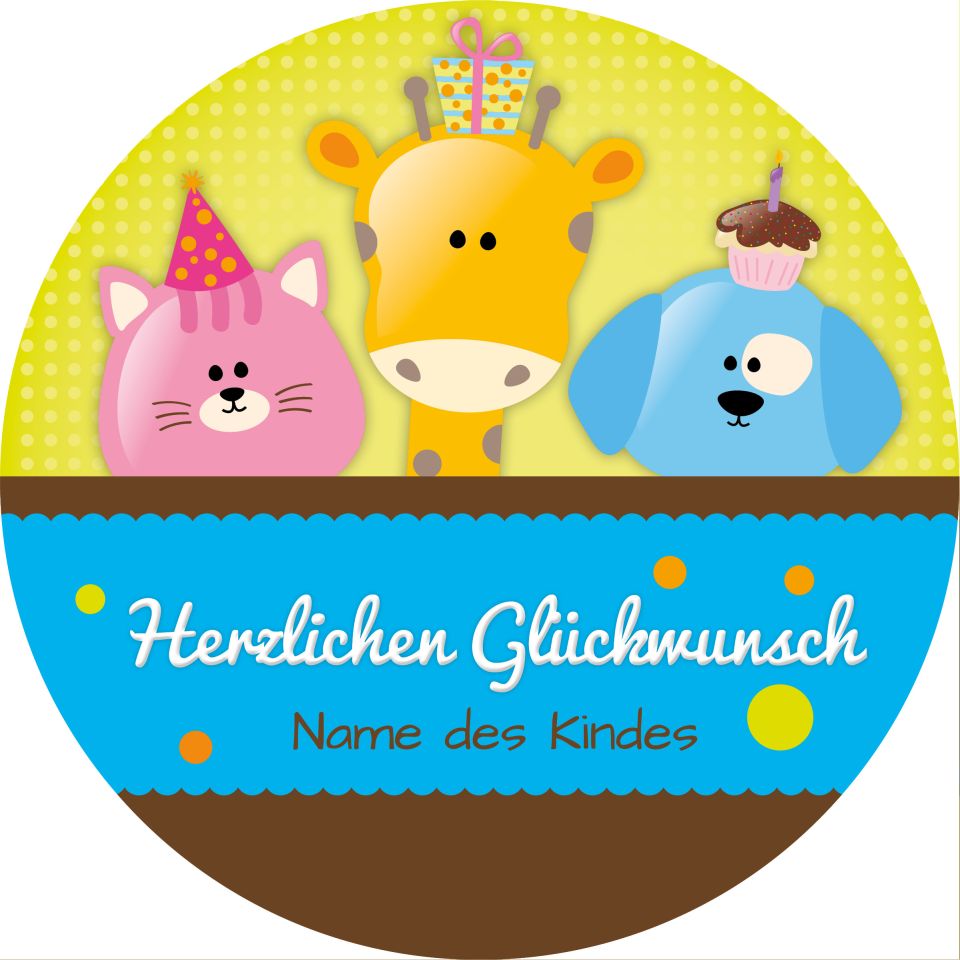tortenaufleger kinder geburtstag rund 20cm