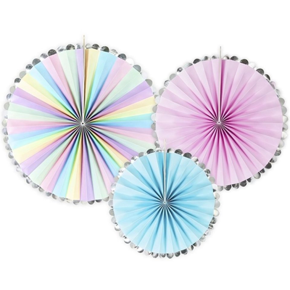 faltrosetten set rosa 3 stueck 30 cm 25cm und 21 cm