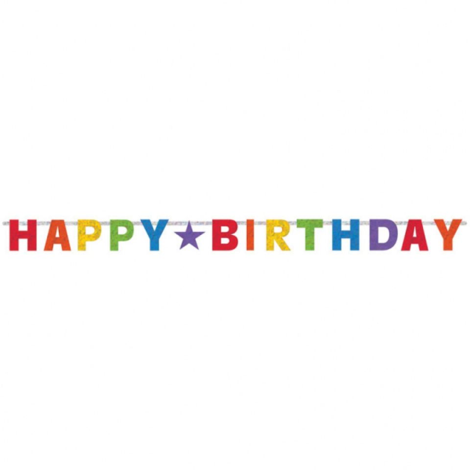 geburtstagsgirlande happy birthday ca 2 meter