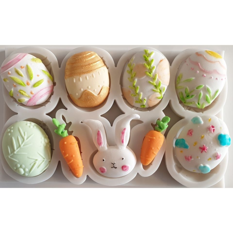 fondantform moehren ostereier und hase