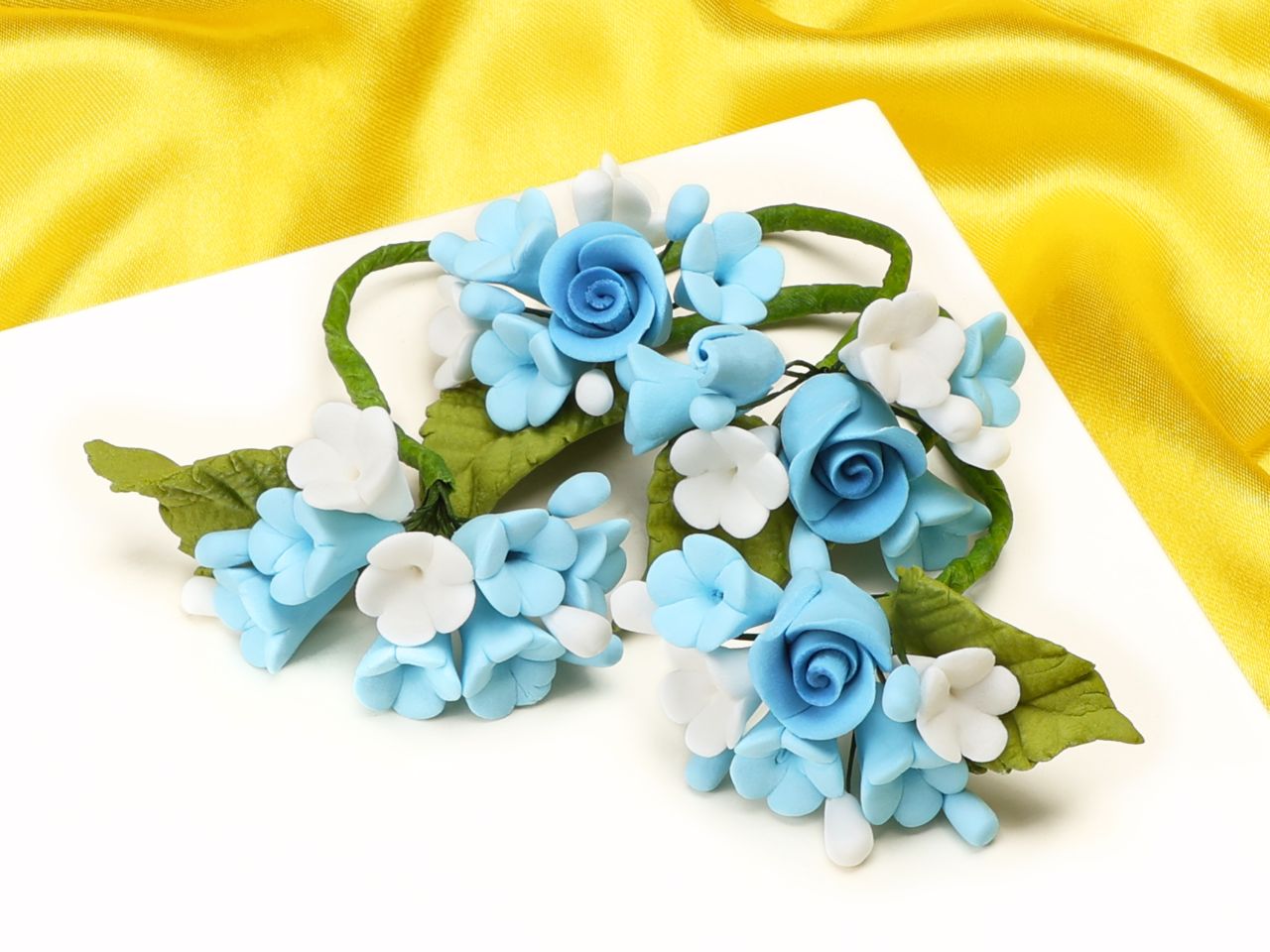 zucker bouquet mini rose blau 4 stueck