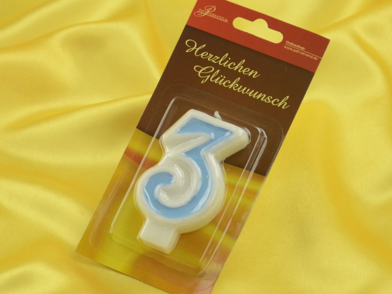 zahlenkerze blau 3