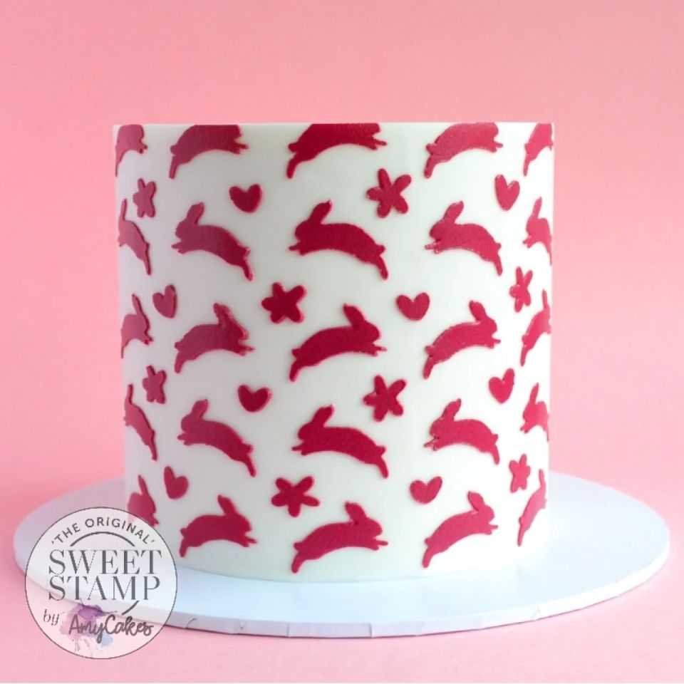 sweet stamp schablone hase blume