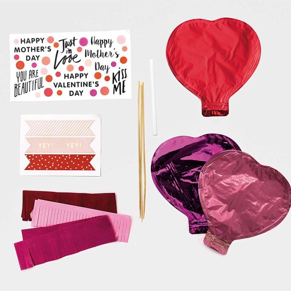 ballon topper herzen rot pink herz