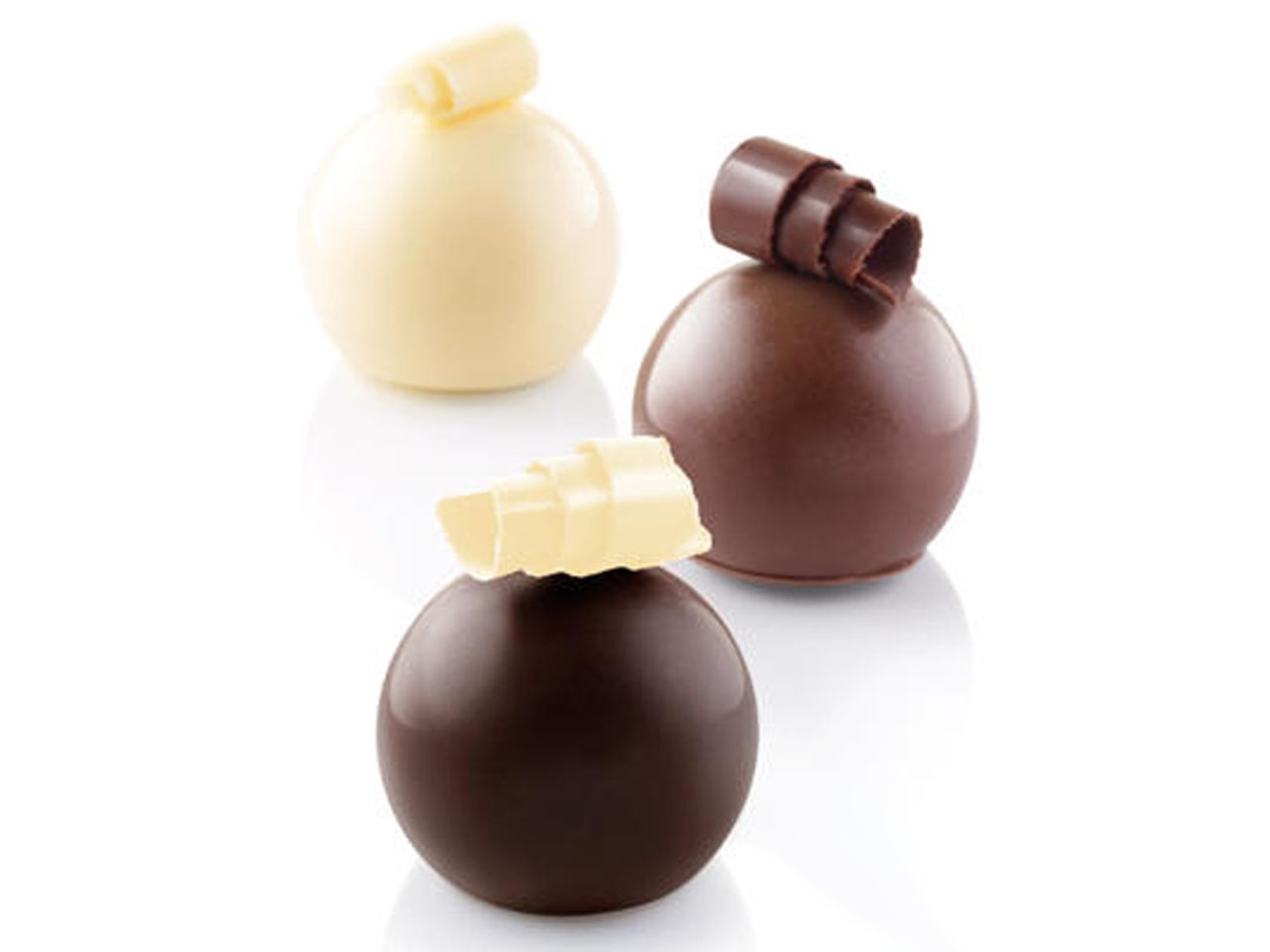 silicone mould truffle hollow sphere