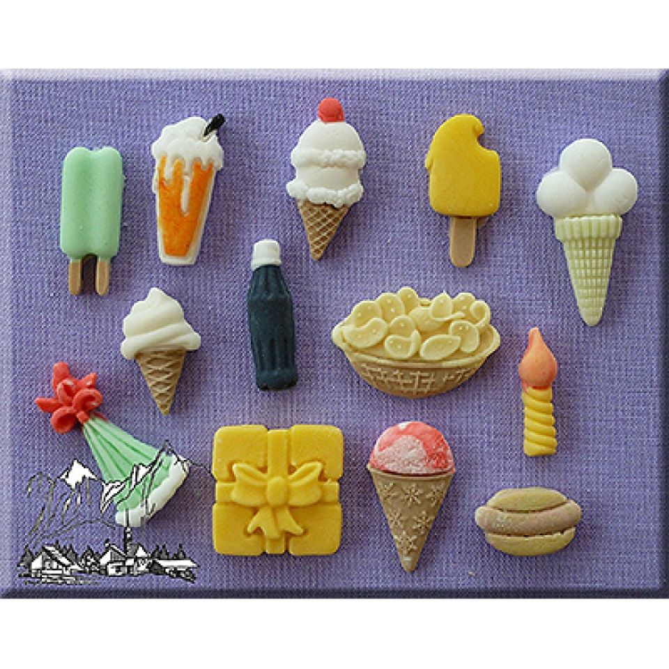 fondant mould party 13 designs