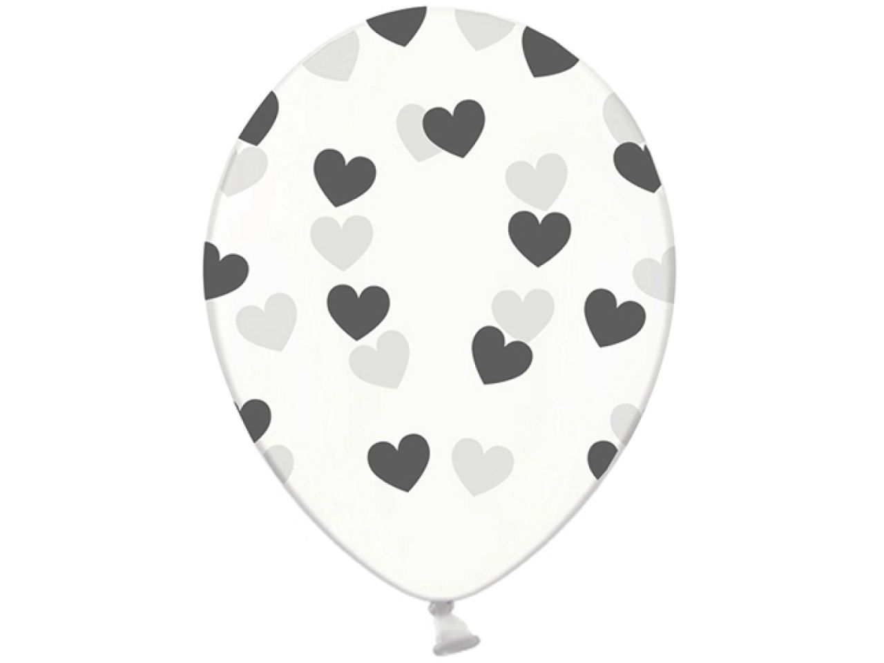 luftballons herzen schwarz 30 cm 6 stk