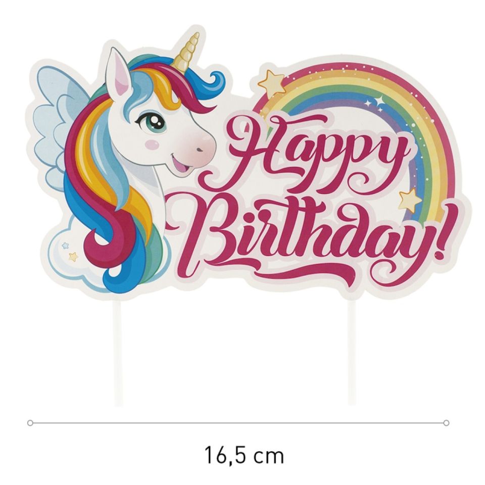 tortentopper happy birthday einhorn