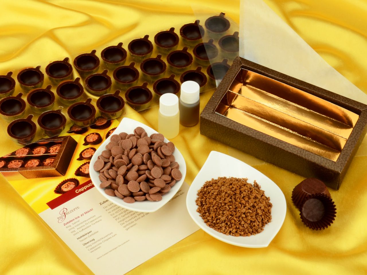 pralinen set cappuccino tassen