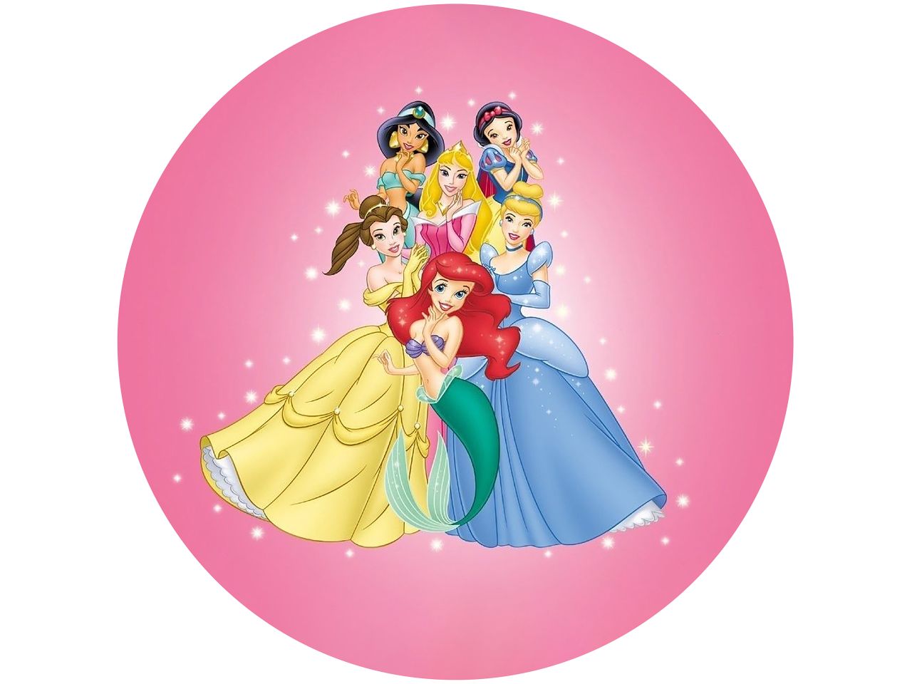 fondant paper princess pink 2 round 20cm