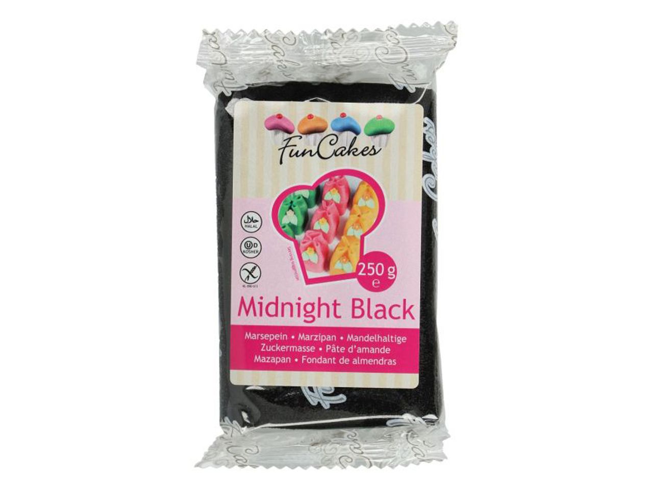 buntes marzipan mitternachtschwarz 250g