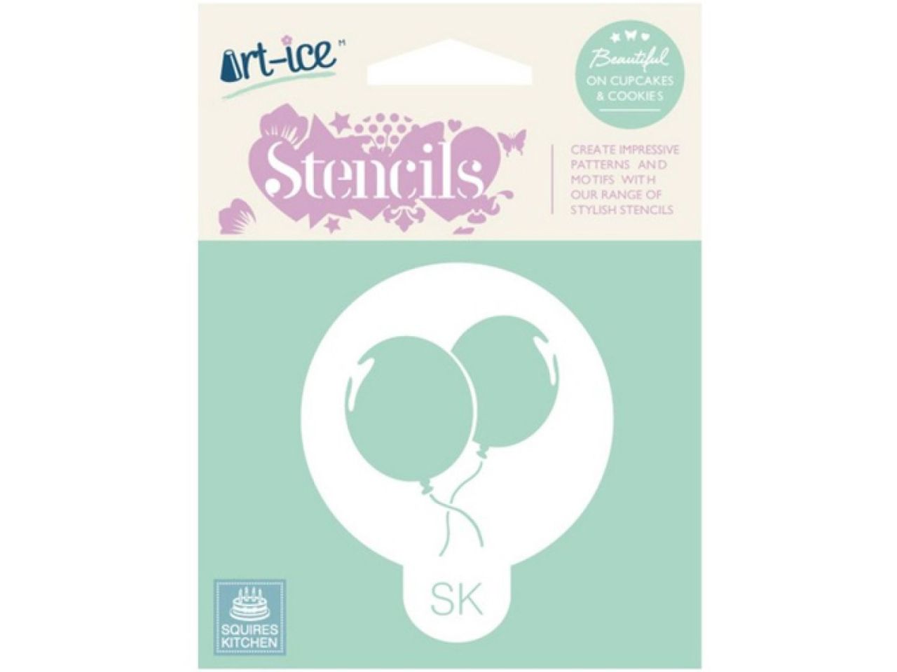 cupcakes deko schablone ballons 6 cm