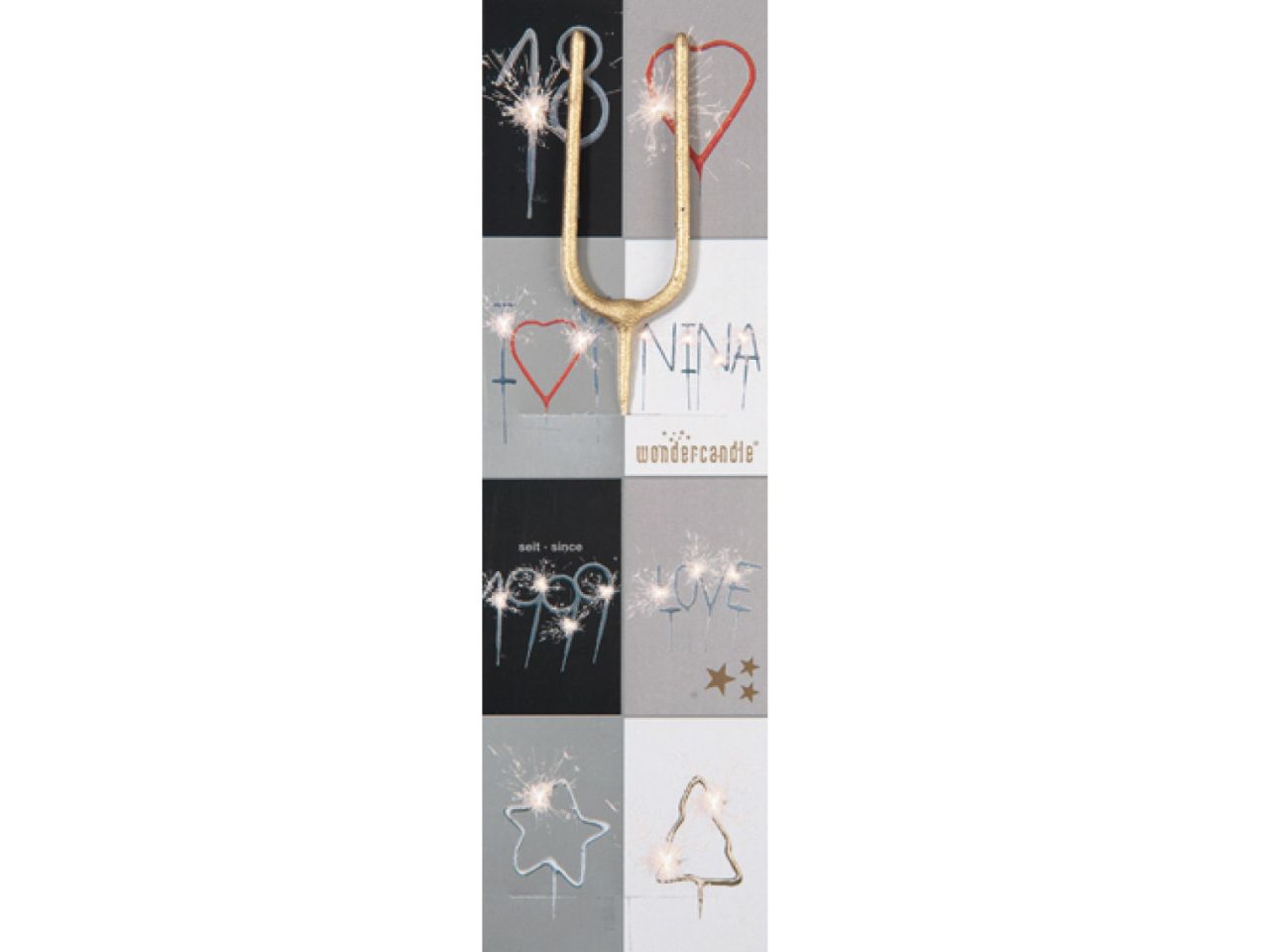 cake sparkler u gold 18 cm