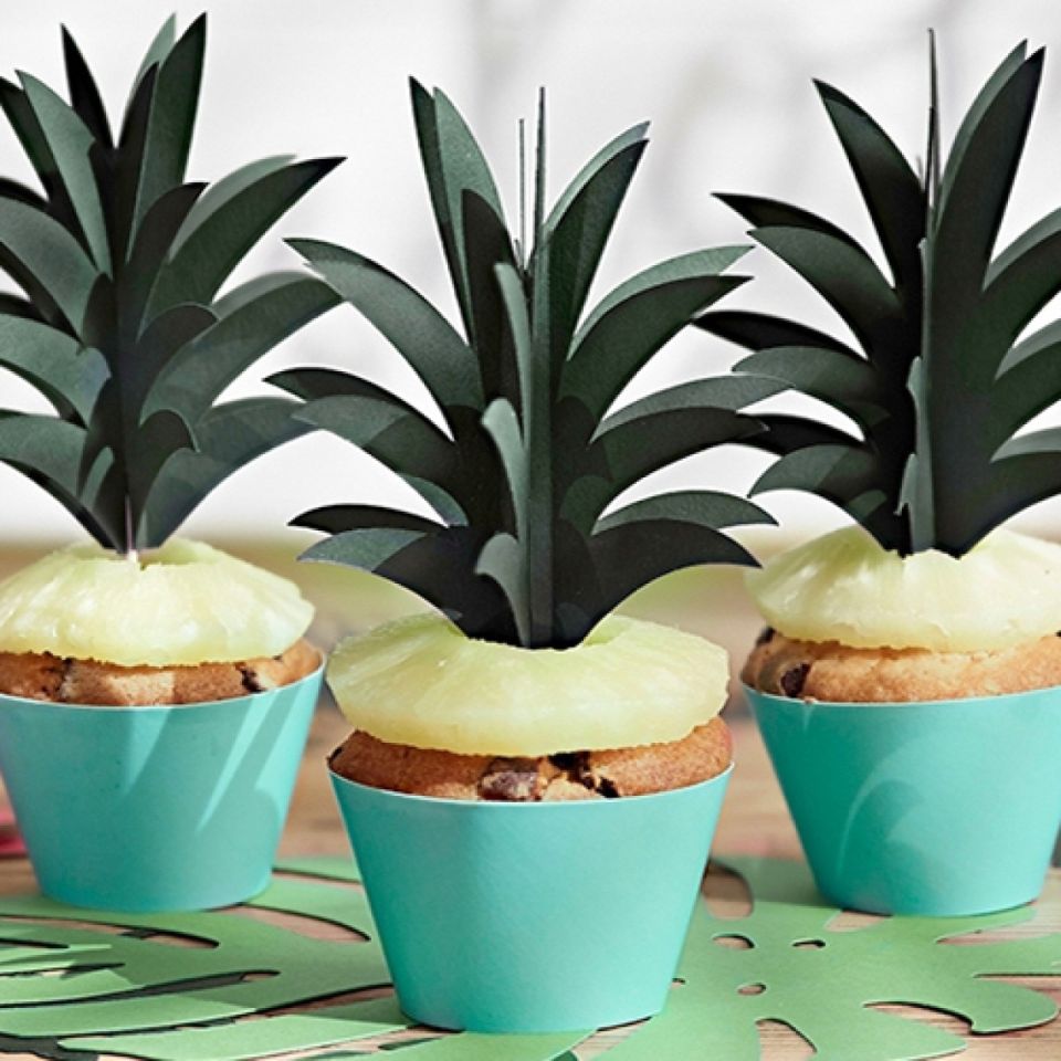 cupcake wrapper mint 6 pieces
