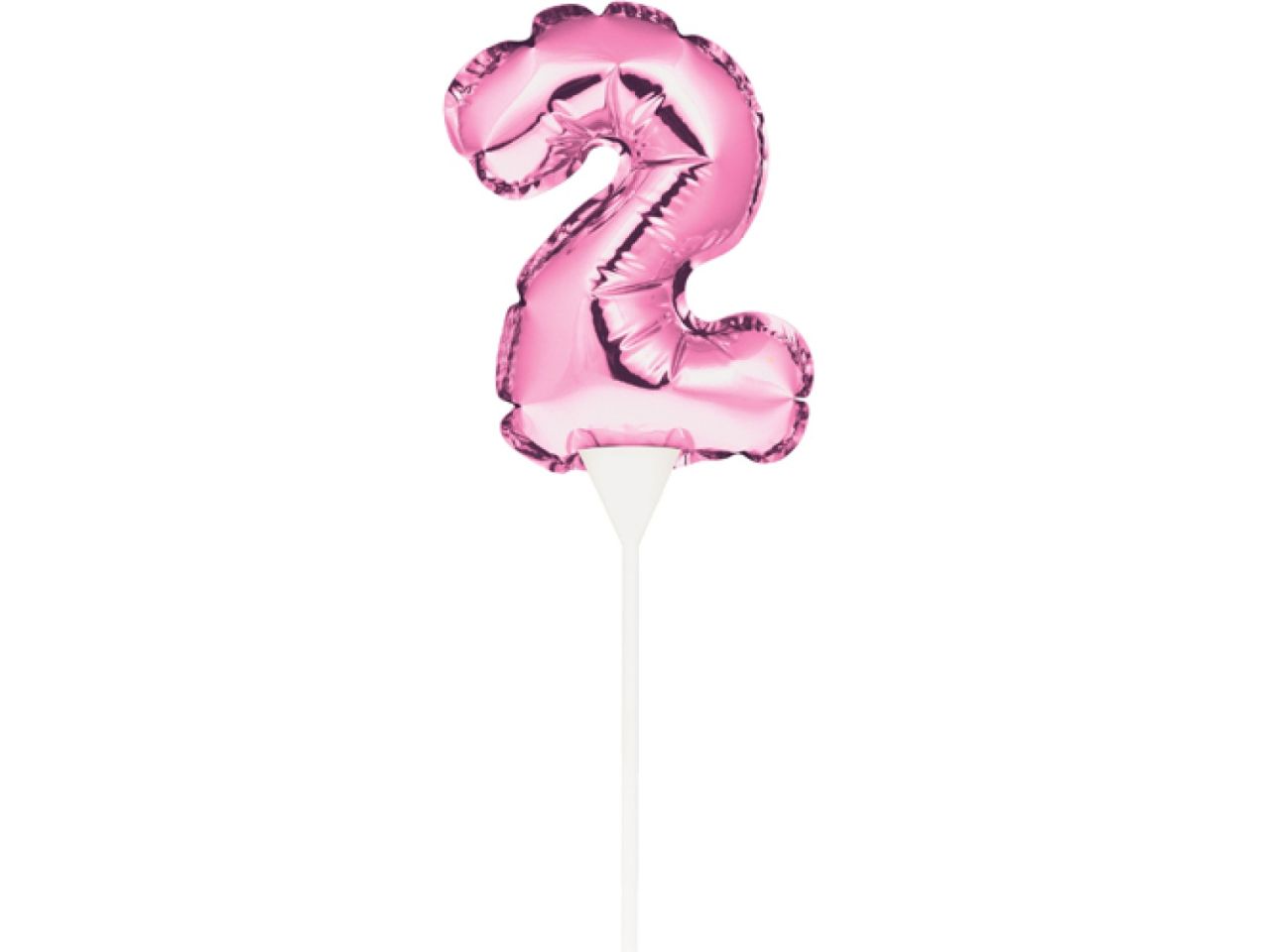 ballon topper zahl 2 pink 13 cm