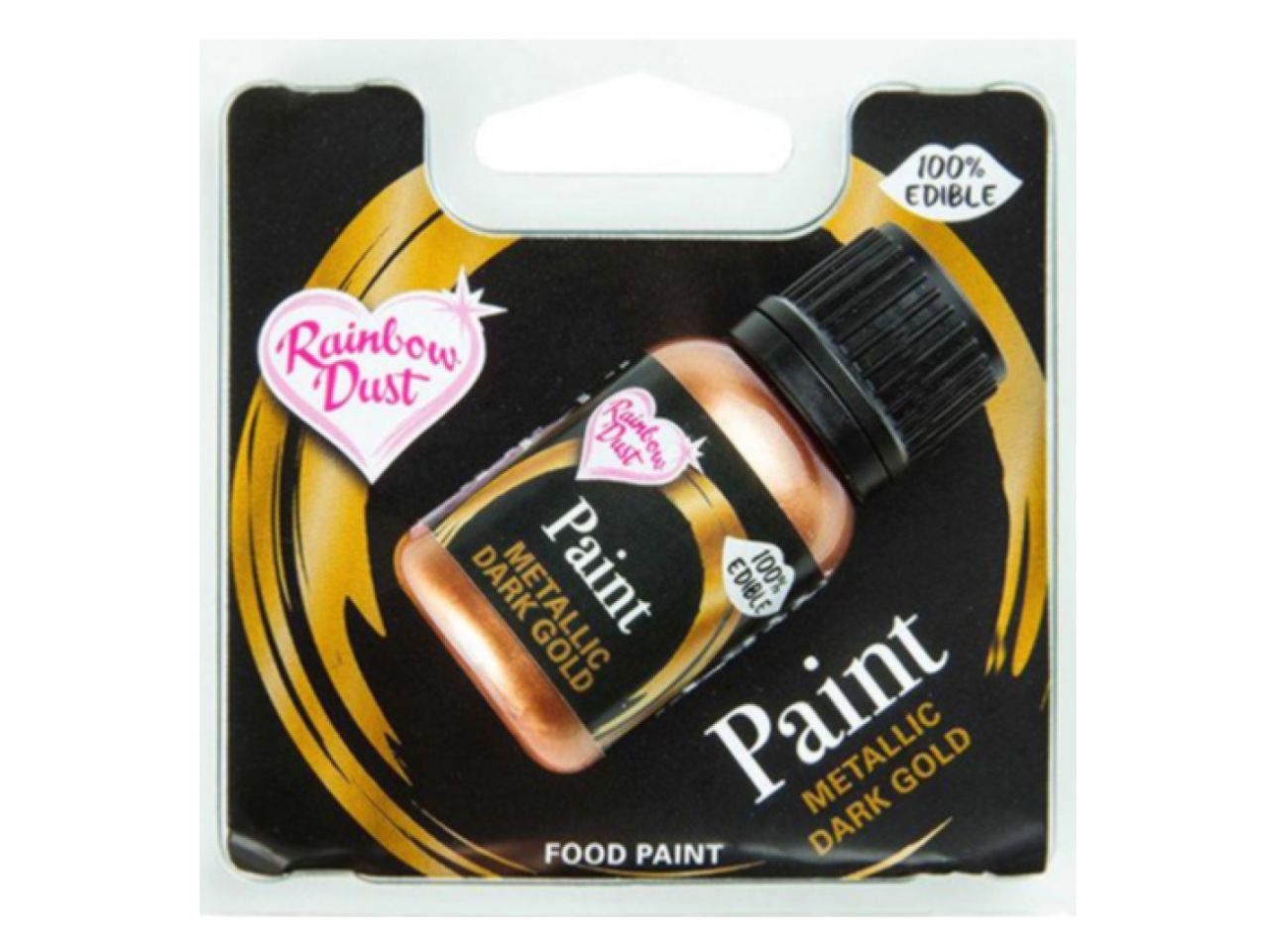 metallic lebensmittelfarbe dark gold 25ml
