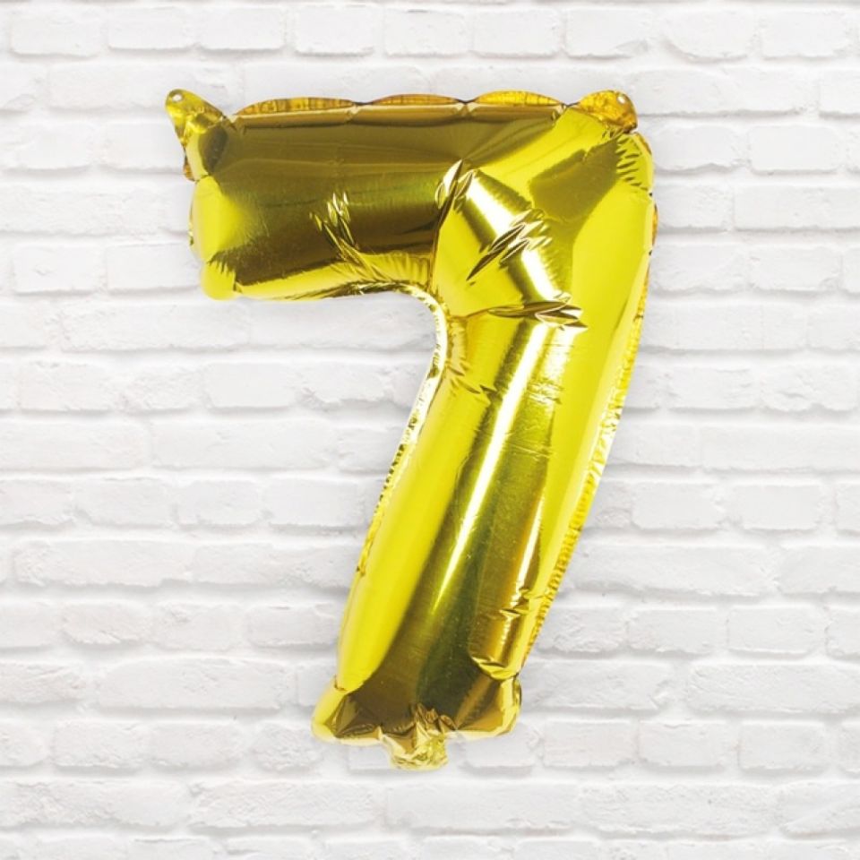 folienballon zahl 7 gold