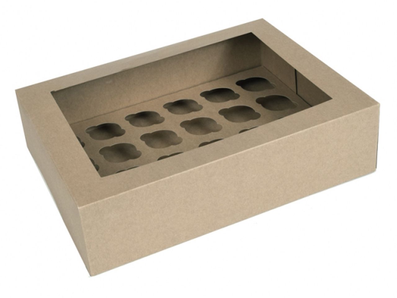 cupcake box for 24 mini cupcakes brown kraft paper 2 pieces