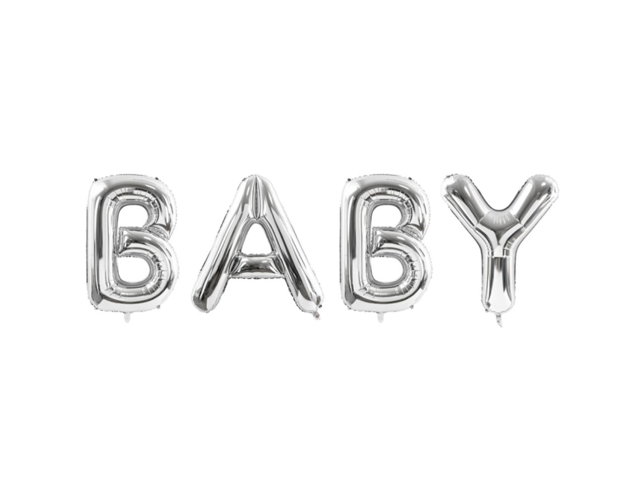 folienballon baby silber 34cmx107 cm