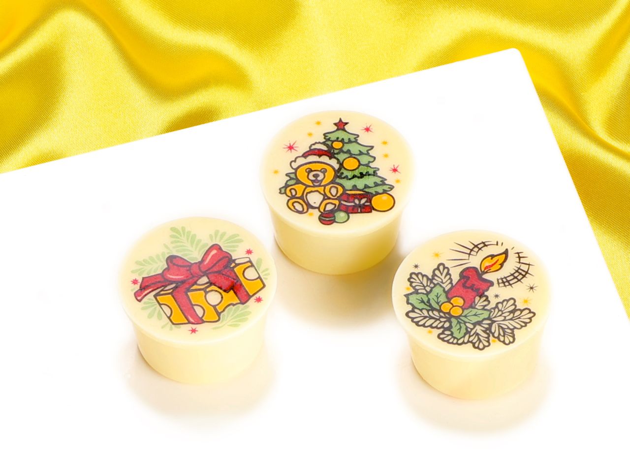 schokoaufleger weihnachtsmotive o 3 cm 24 stueck