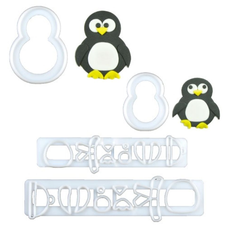 fmm ausstecher set pinguin schneemann kueken