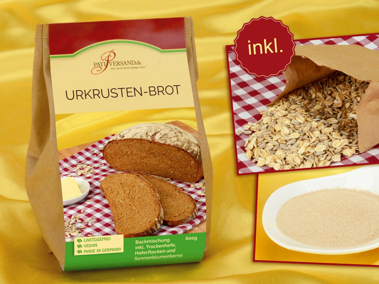 backmischung urkrusten brot 600g