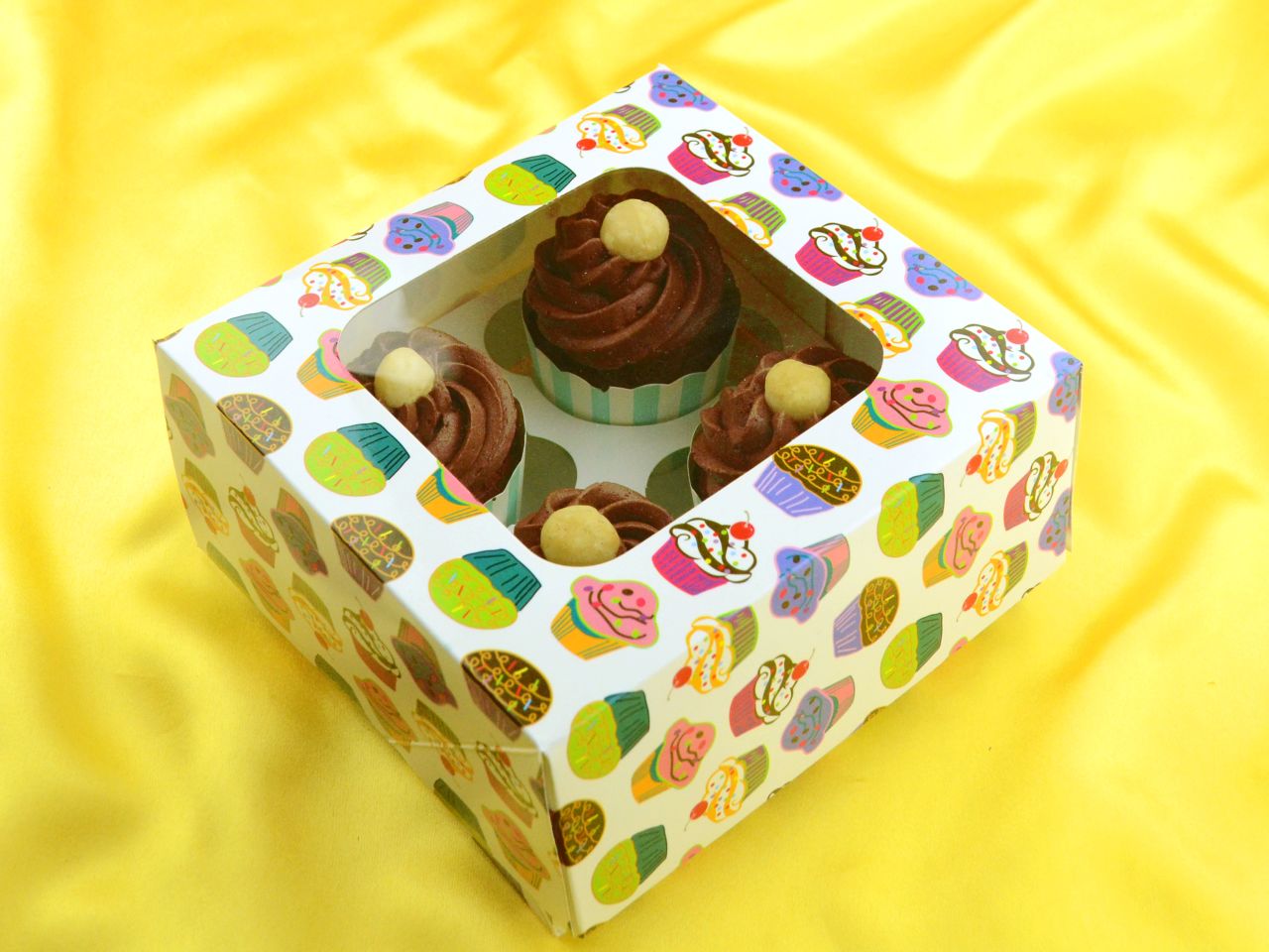 cupcake box toertchen fuer 4 stueck 2er set