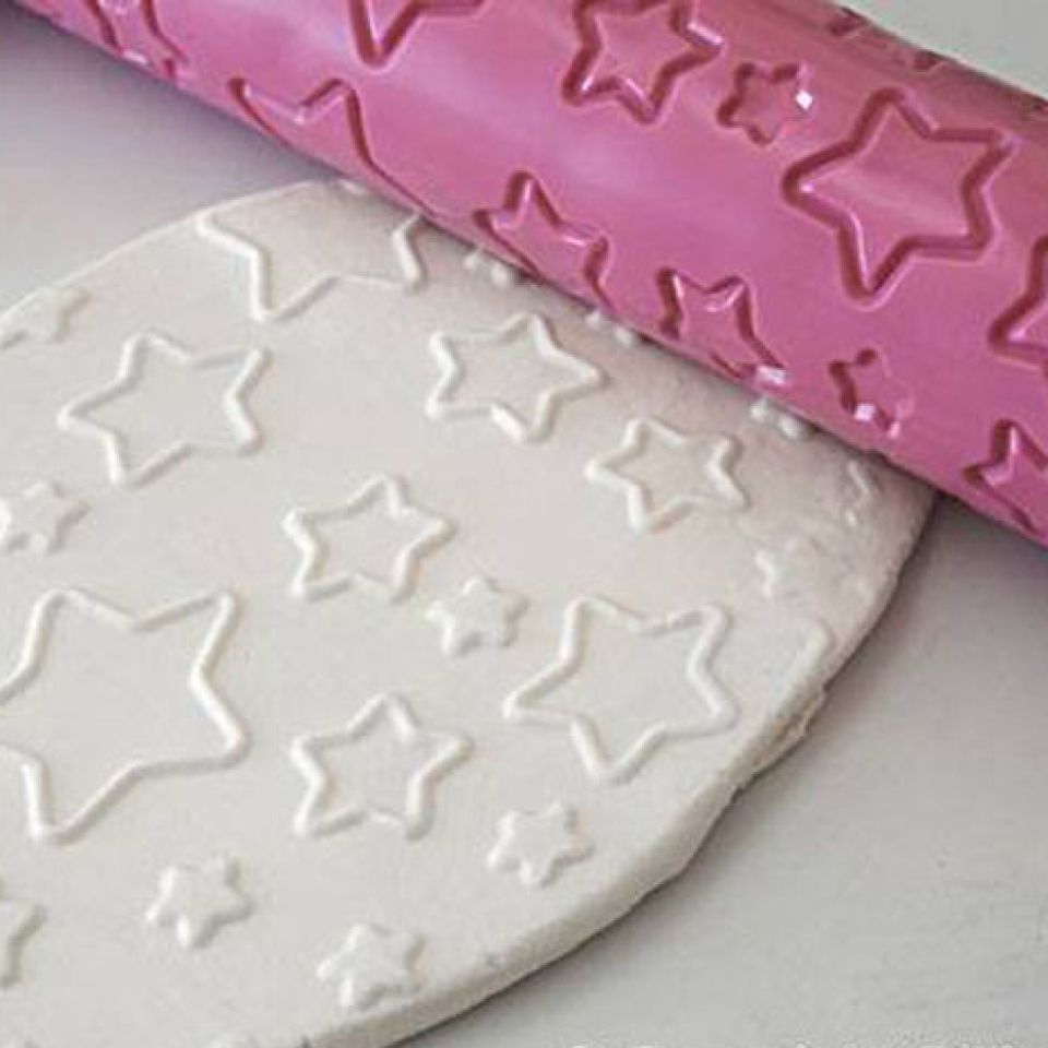 silikomart fondant roller motiv sterne 40 cm