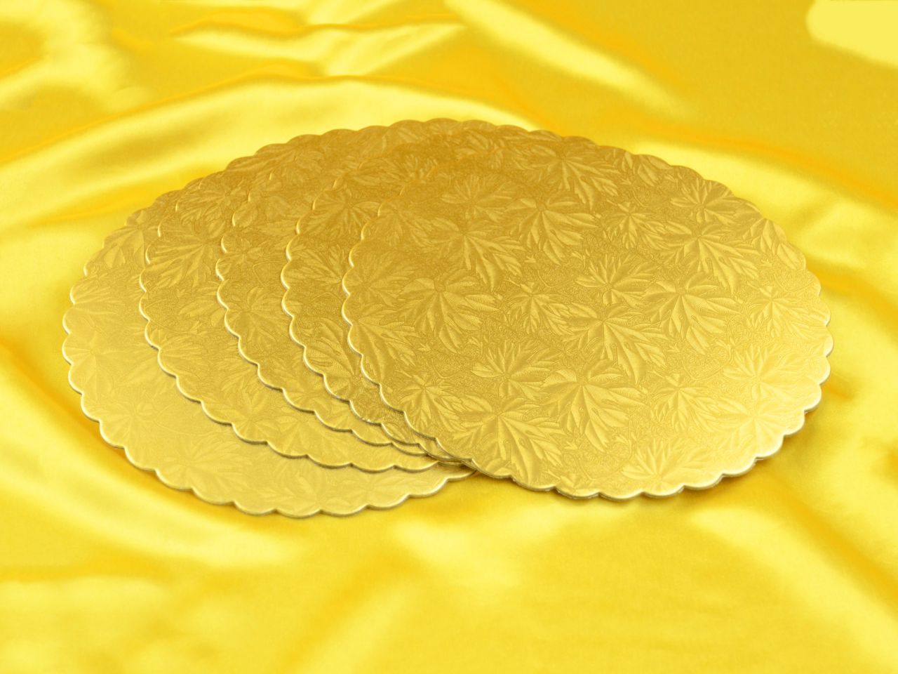 cakeboard 22cm gold 5 stueck