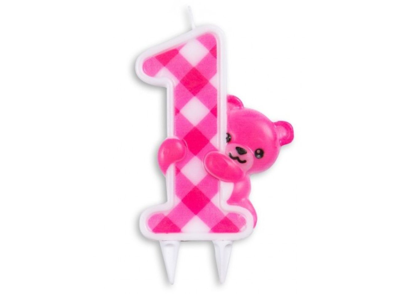 geburtstagskerze pink rosa 1 baer