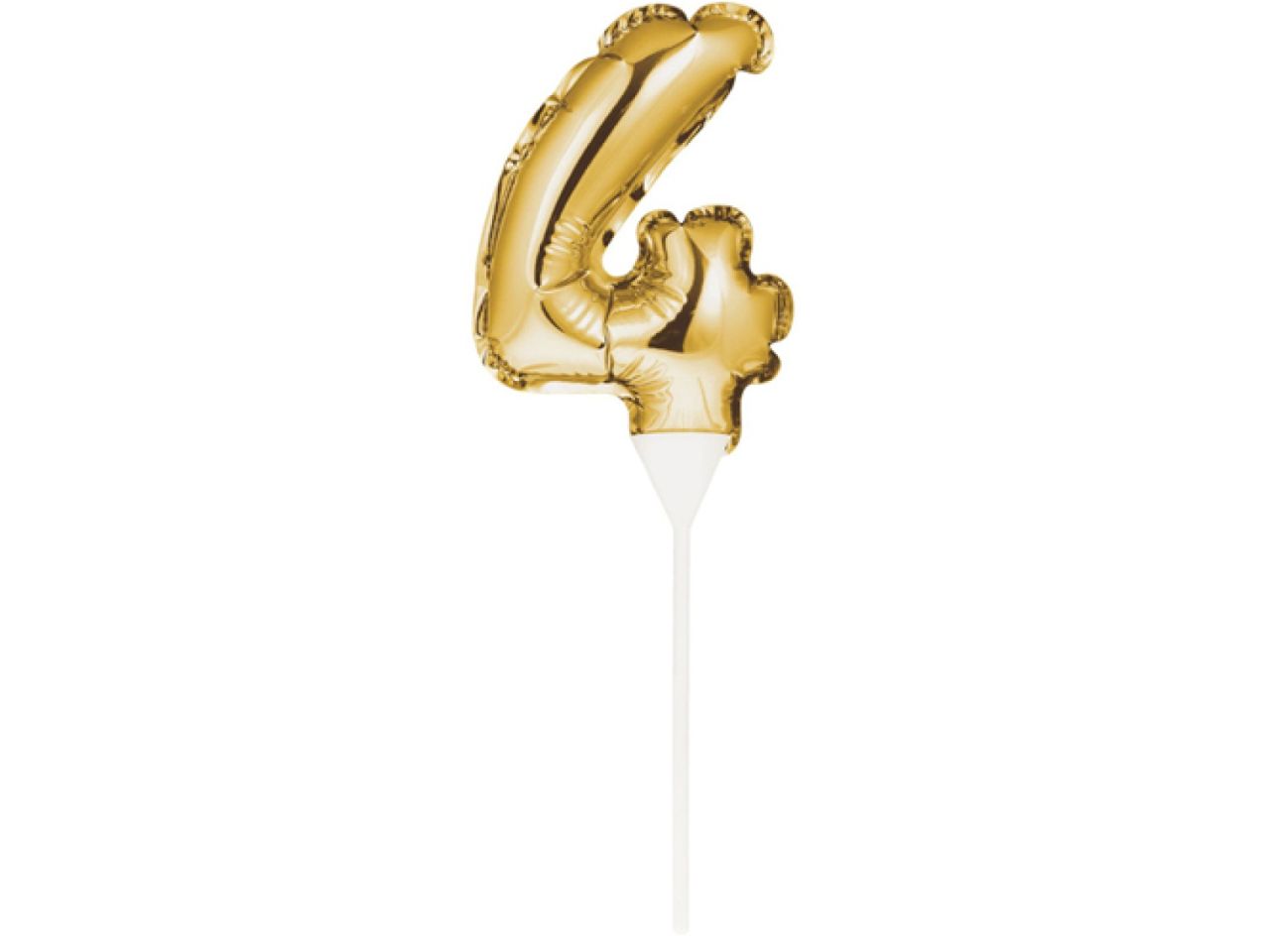 ballon topper zahl 4 gold 13 cm