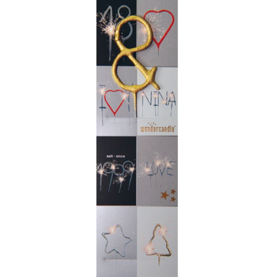 wunderkerze gold 18 cm