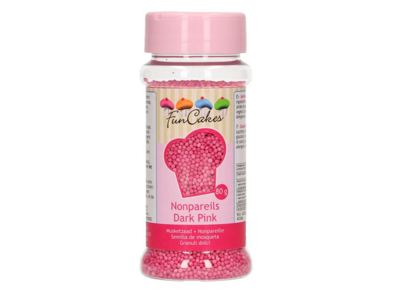 funcakes nonpareils dark pink 80g