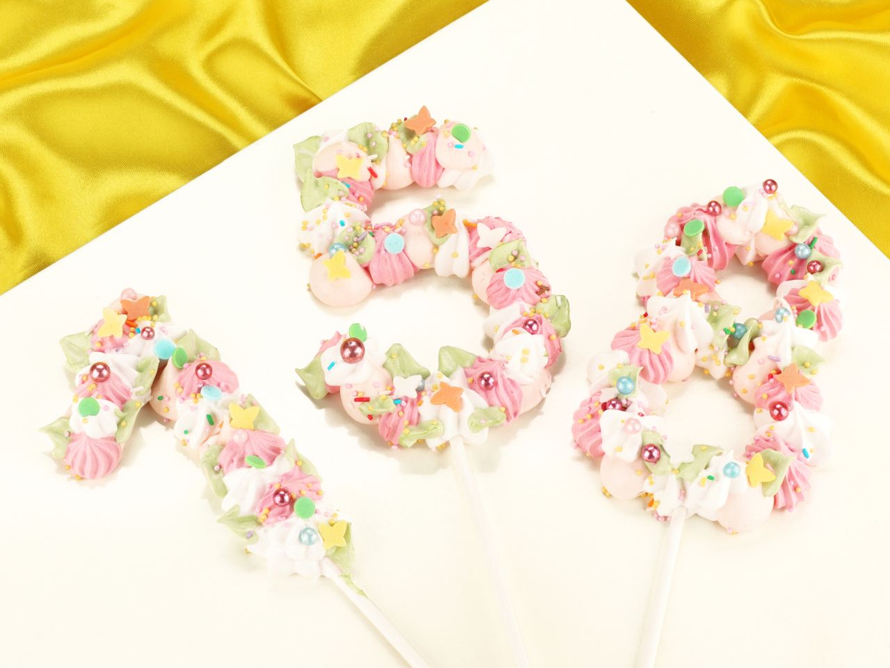 baiser cake topper anleitungskarte