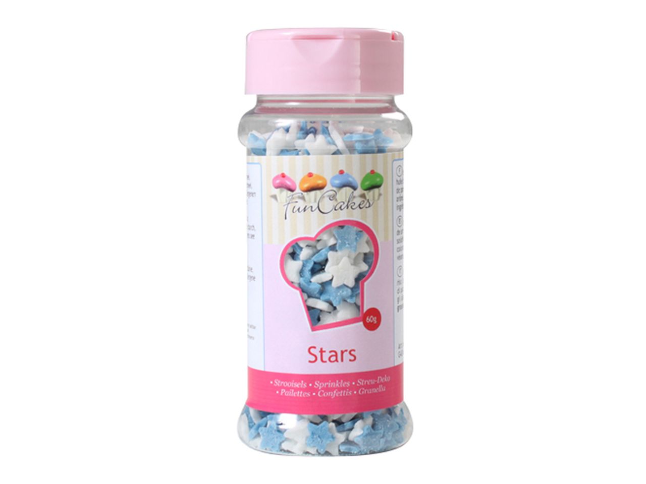 streudekor sterne blau weiss 60g