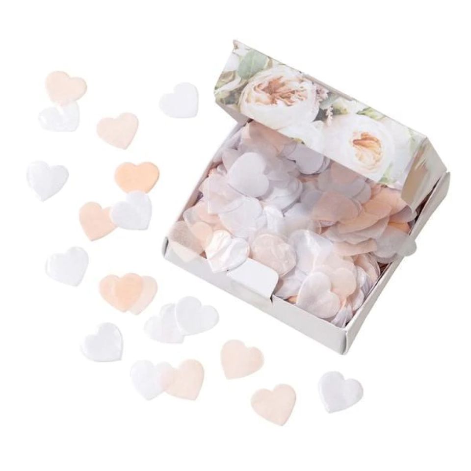 konfetti pink und weiss herzen