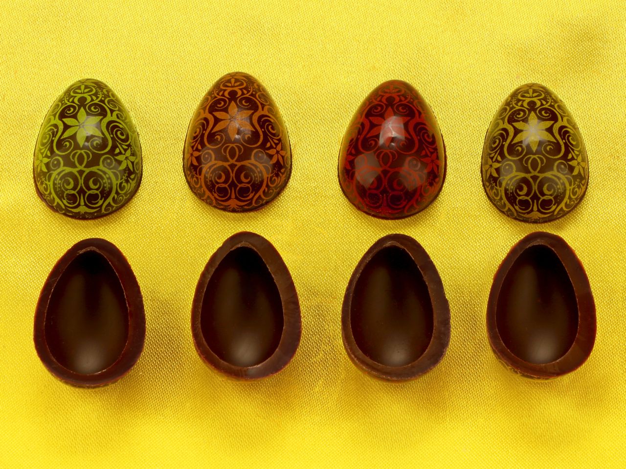 half eggs dark floral 21 pieces