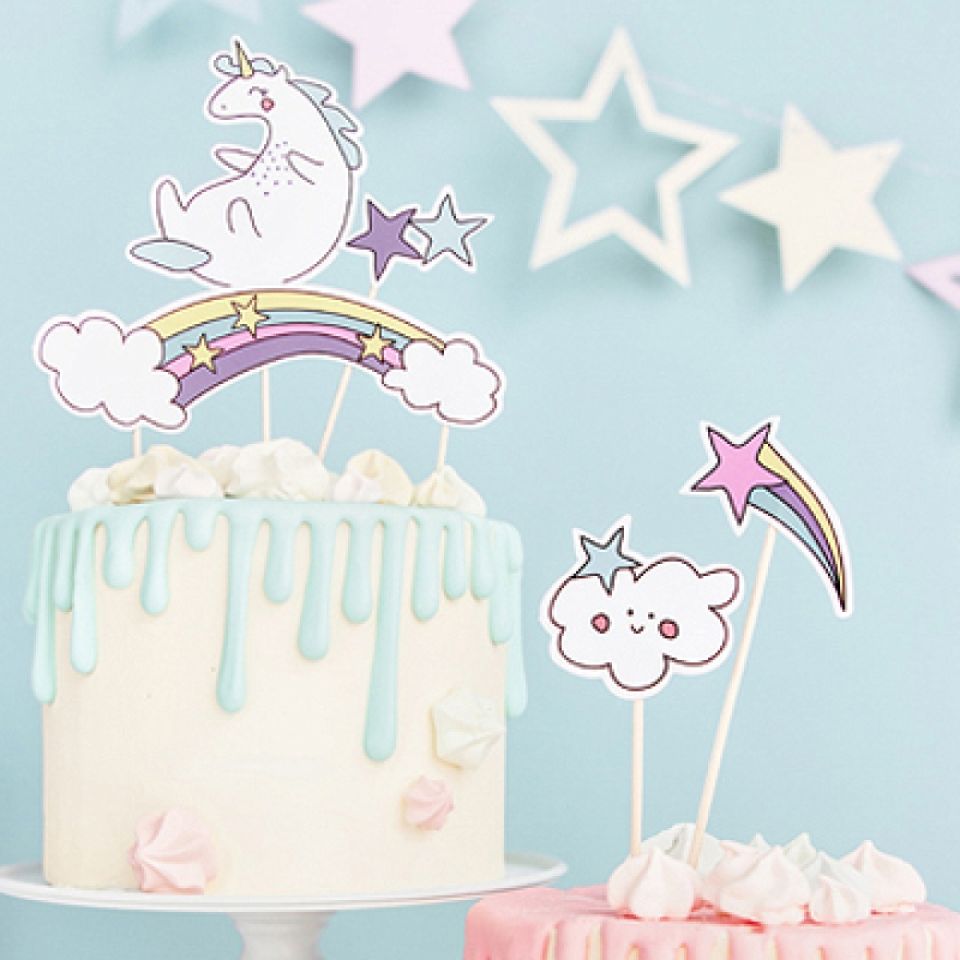 tortentopper einhorn 5 stueck