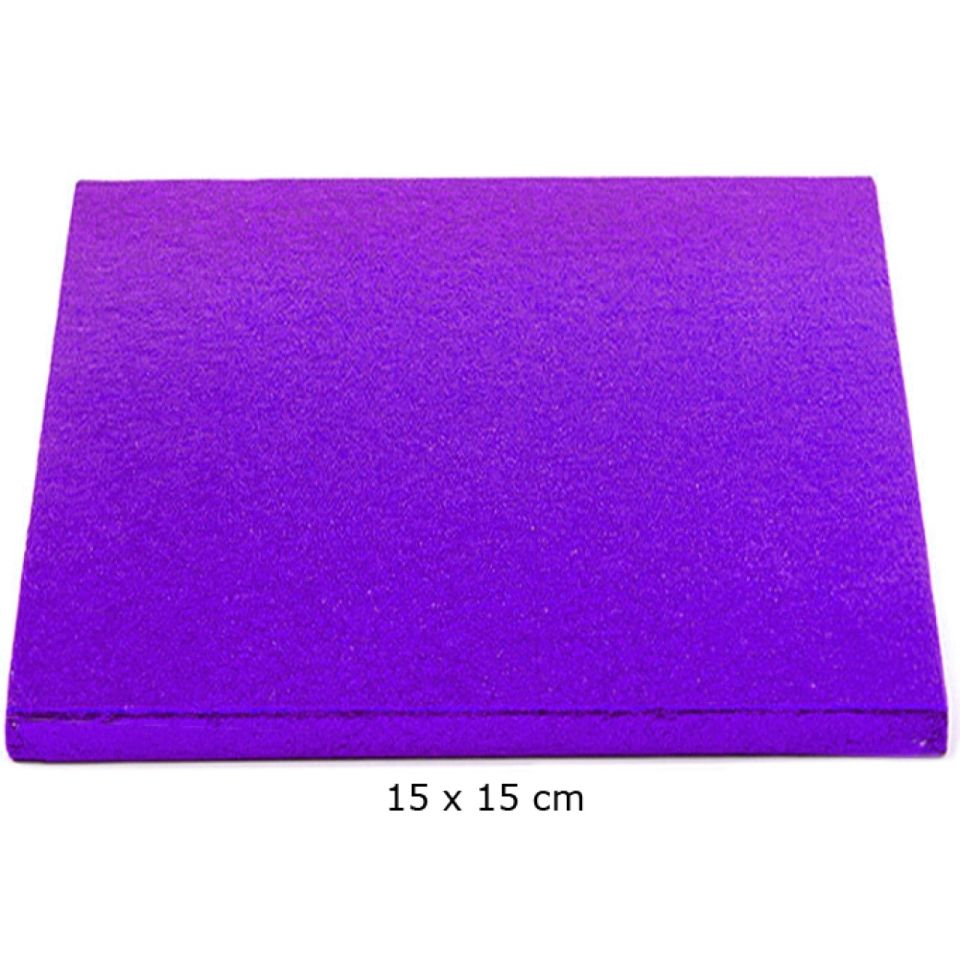 cake board lila quadrat 15 cm 1 2cm dick