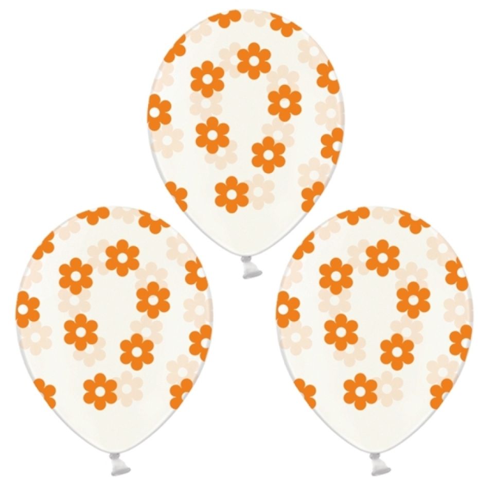 luftballons blumen orange