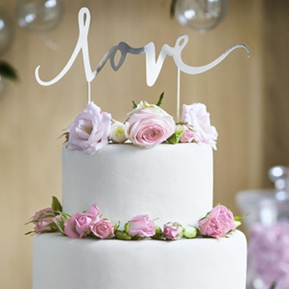 tortentopper love silber 17 cm