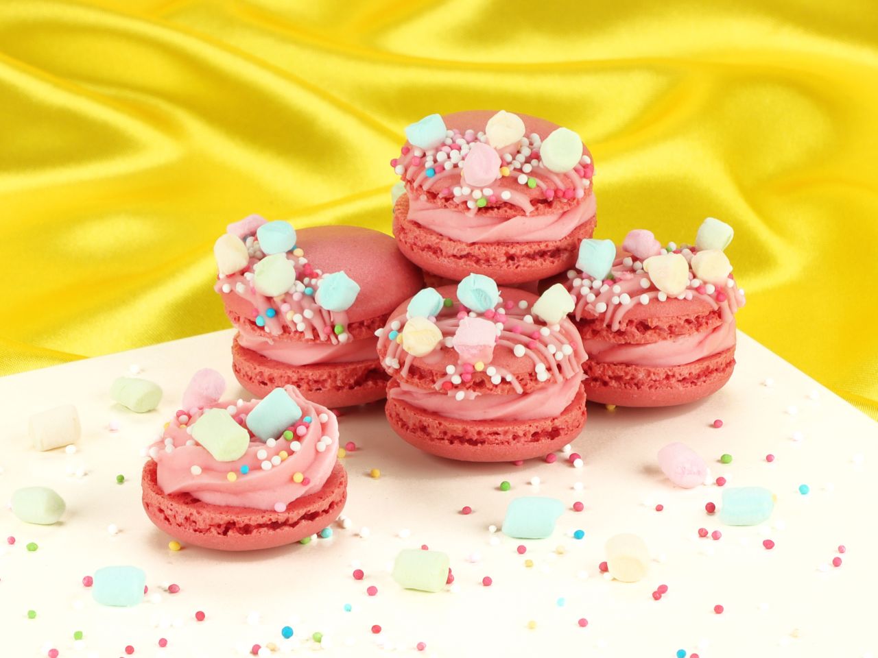 macaron halbschalen 384 stueck bunt