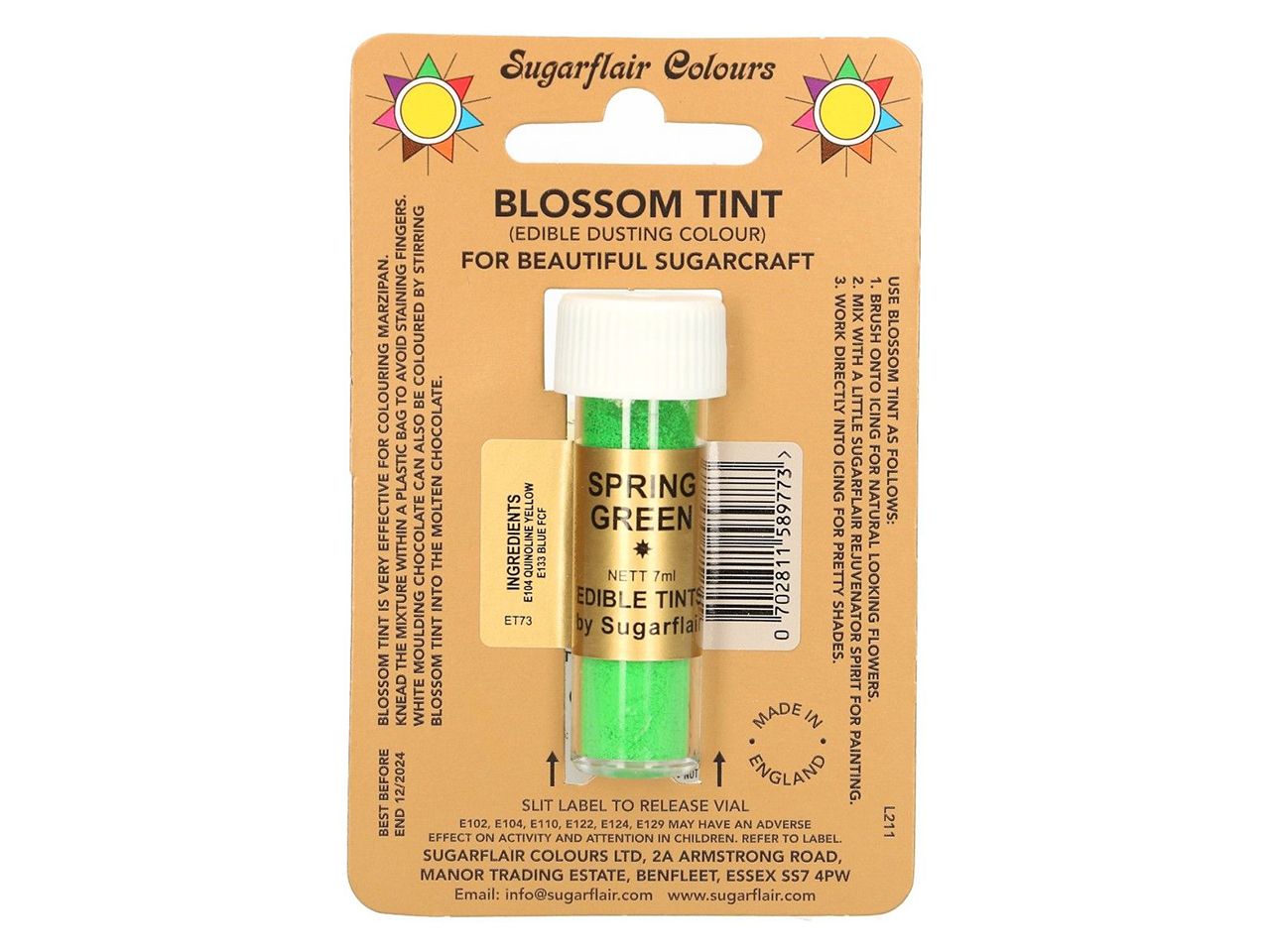 sugarflair puderfarbe spring green hellgruen 7ml