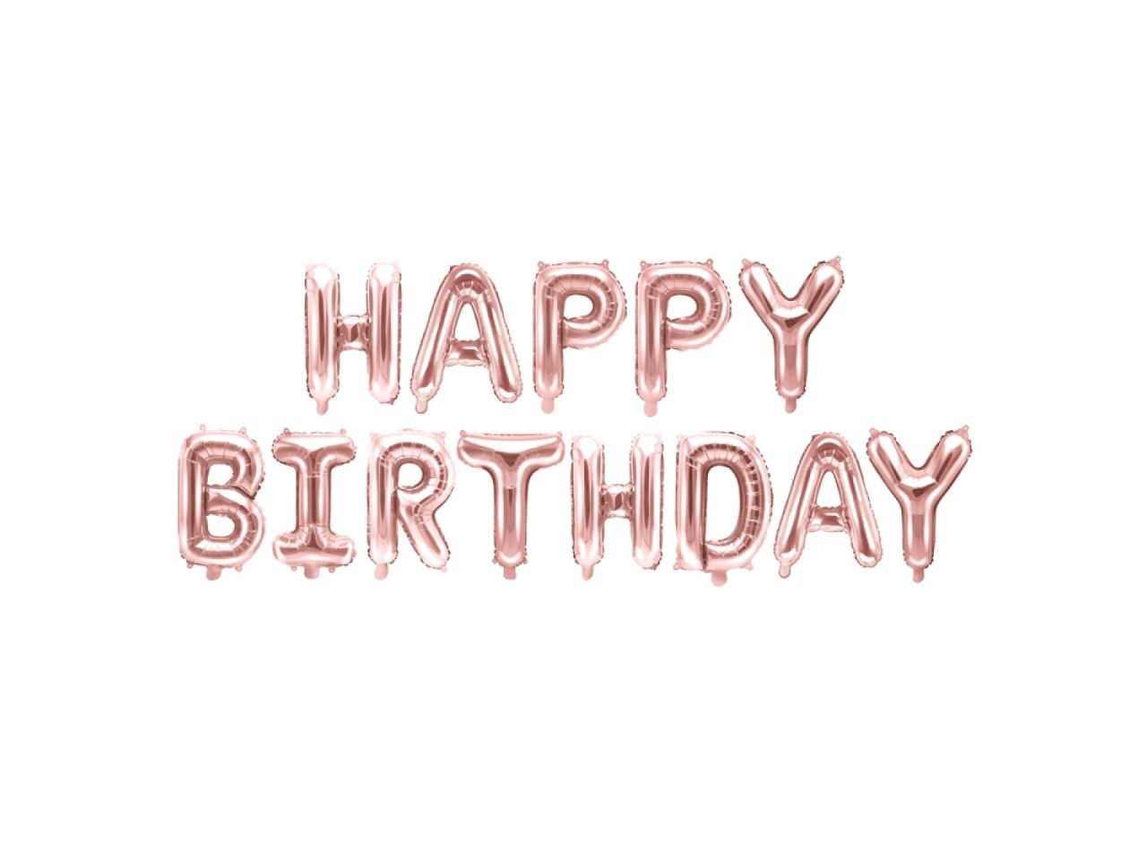 folienballon happy birthday rosegold