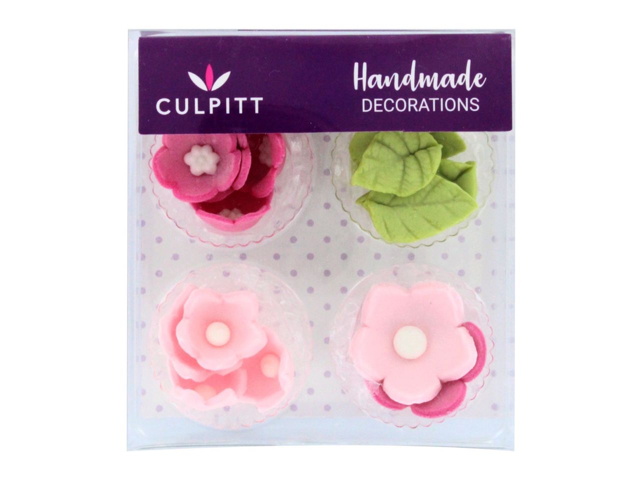 culpitt cake decoration flowers leaves pink