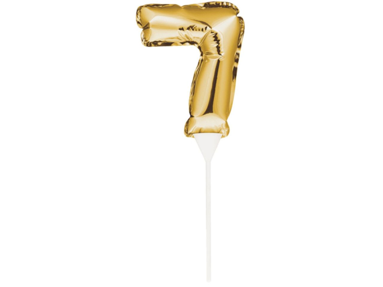ballon topper zahl 7 gold 13 cm